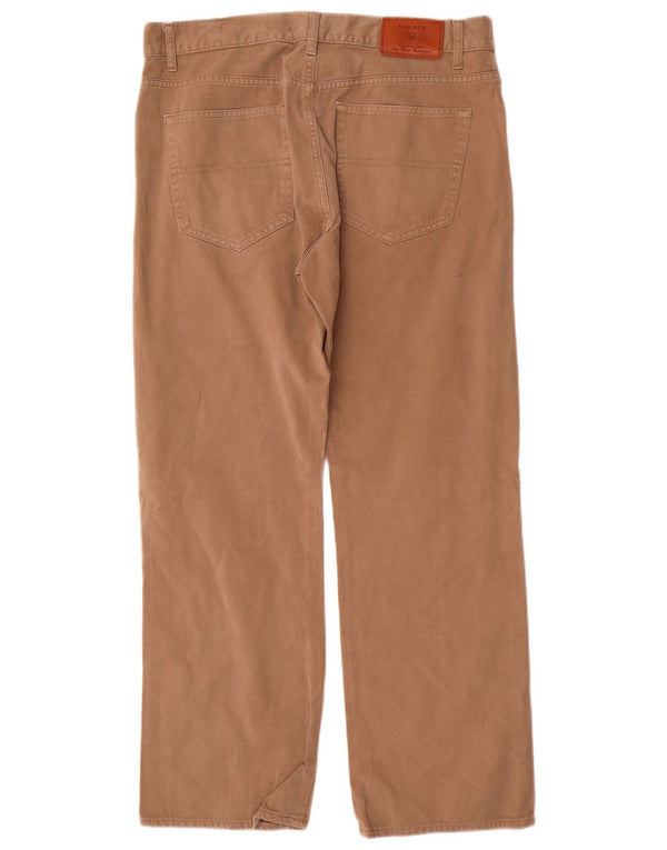 Gant Mens Jason Regular Fit Casual Trousers W34 L30 Beige Cotton