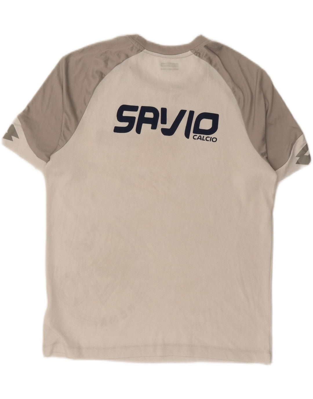 Camiseta gráfica masculina LOTTO Top médio branco colorblock poliéster