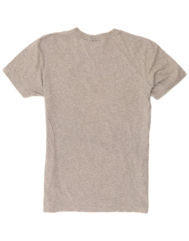 Camiseta masculina Adidas Graphic Top cinza médio algodão manchado