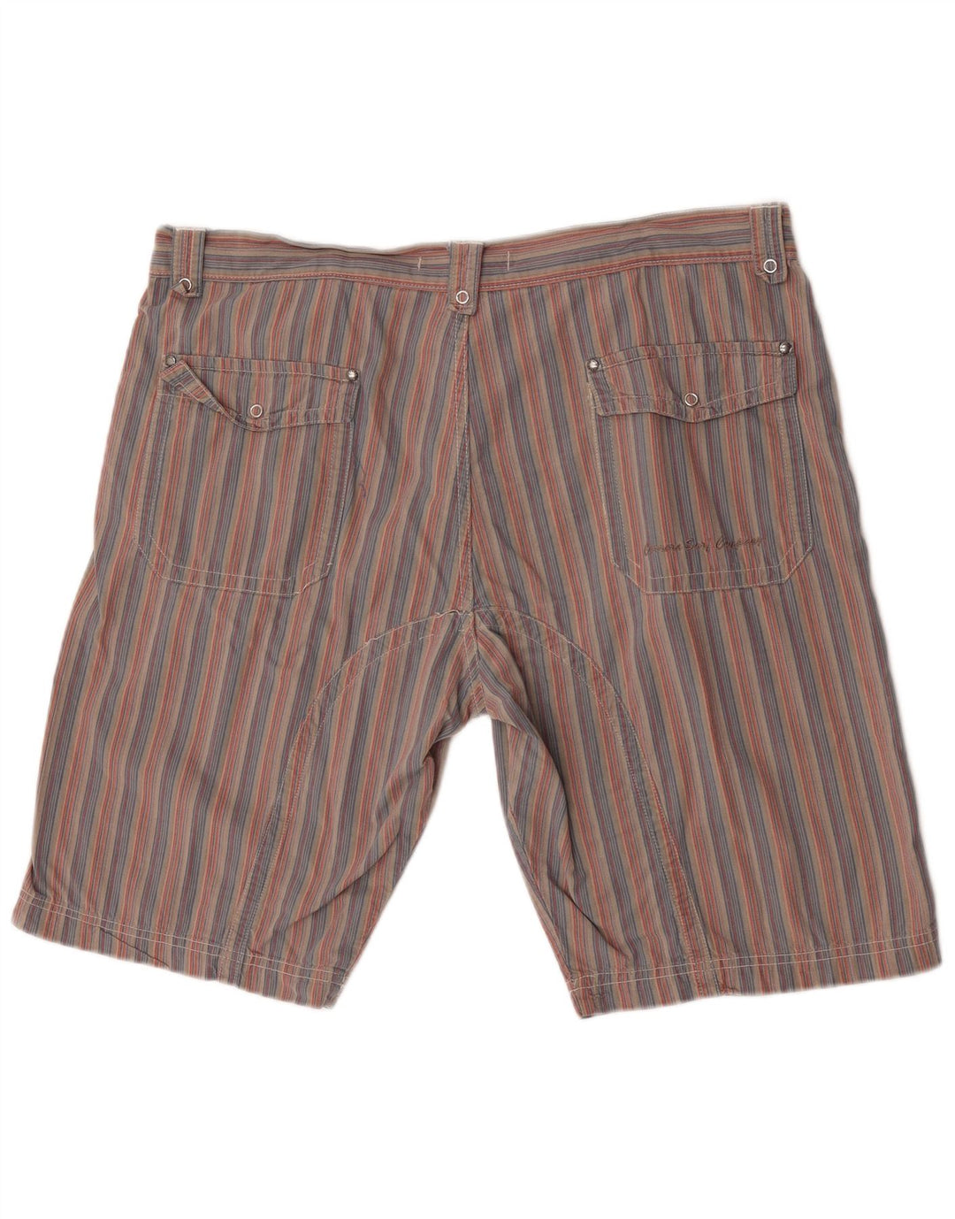 Carrera Mens Chino Shorts W38 XL Listrado Vermelho