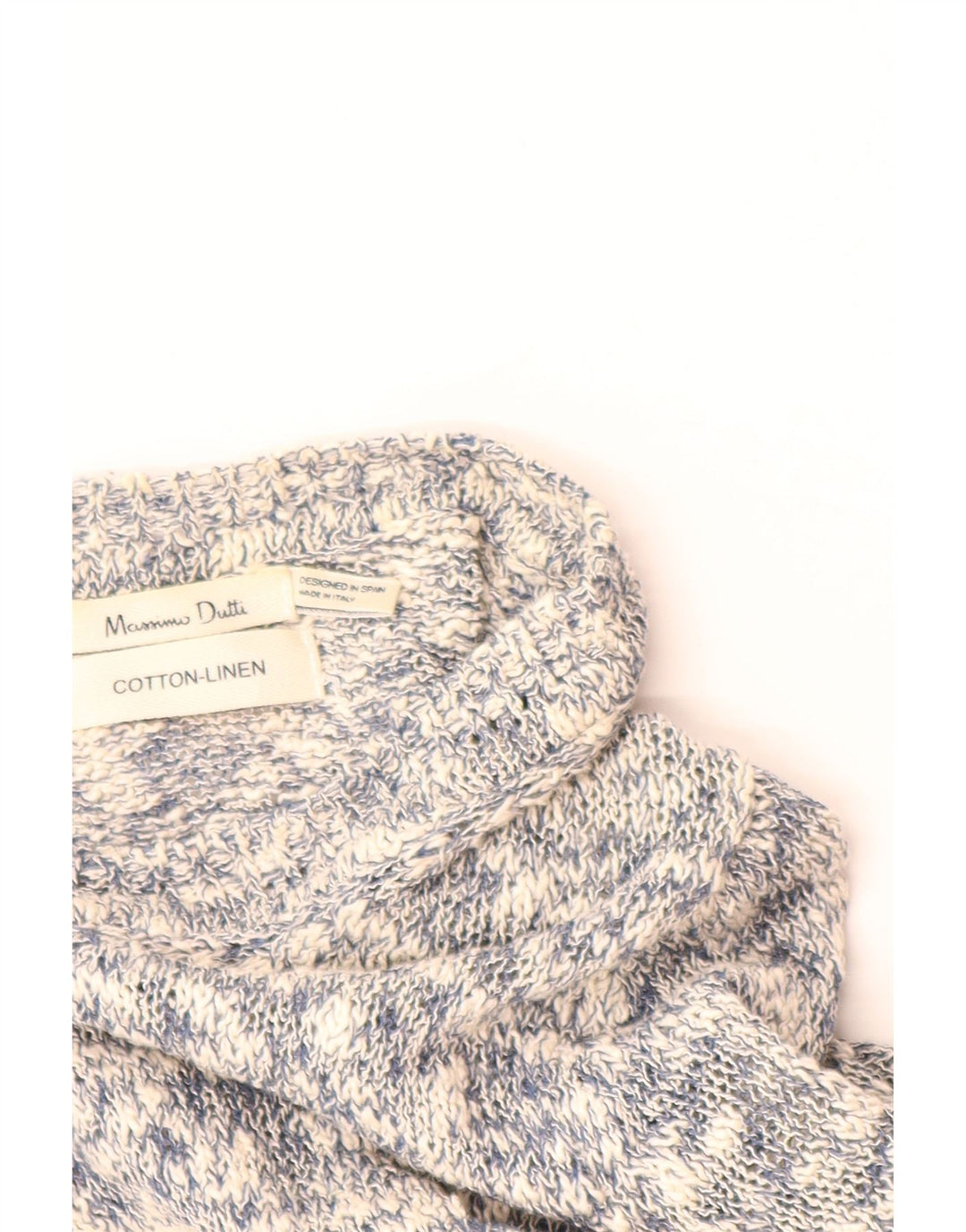 Suéter cardigã feminino MASSIMO DUTTI Reino Unido 12 algodão manchado cinza médio