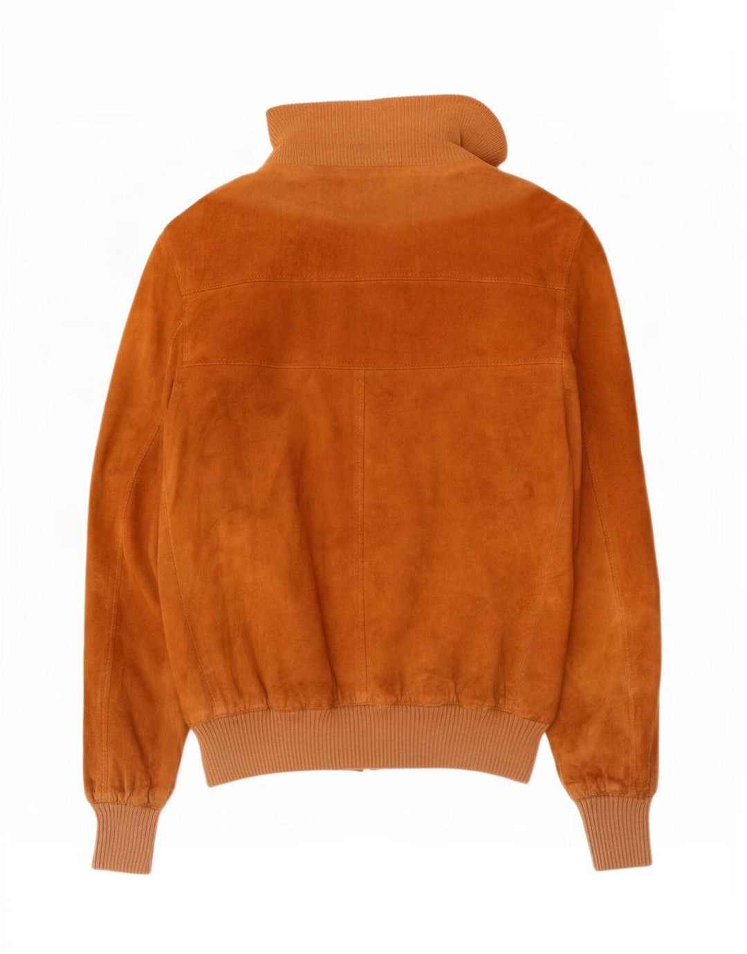 Jaqueta bomber masculina vintage de camurça UK 36 pequena marrom