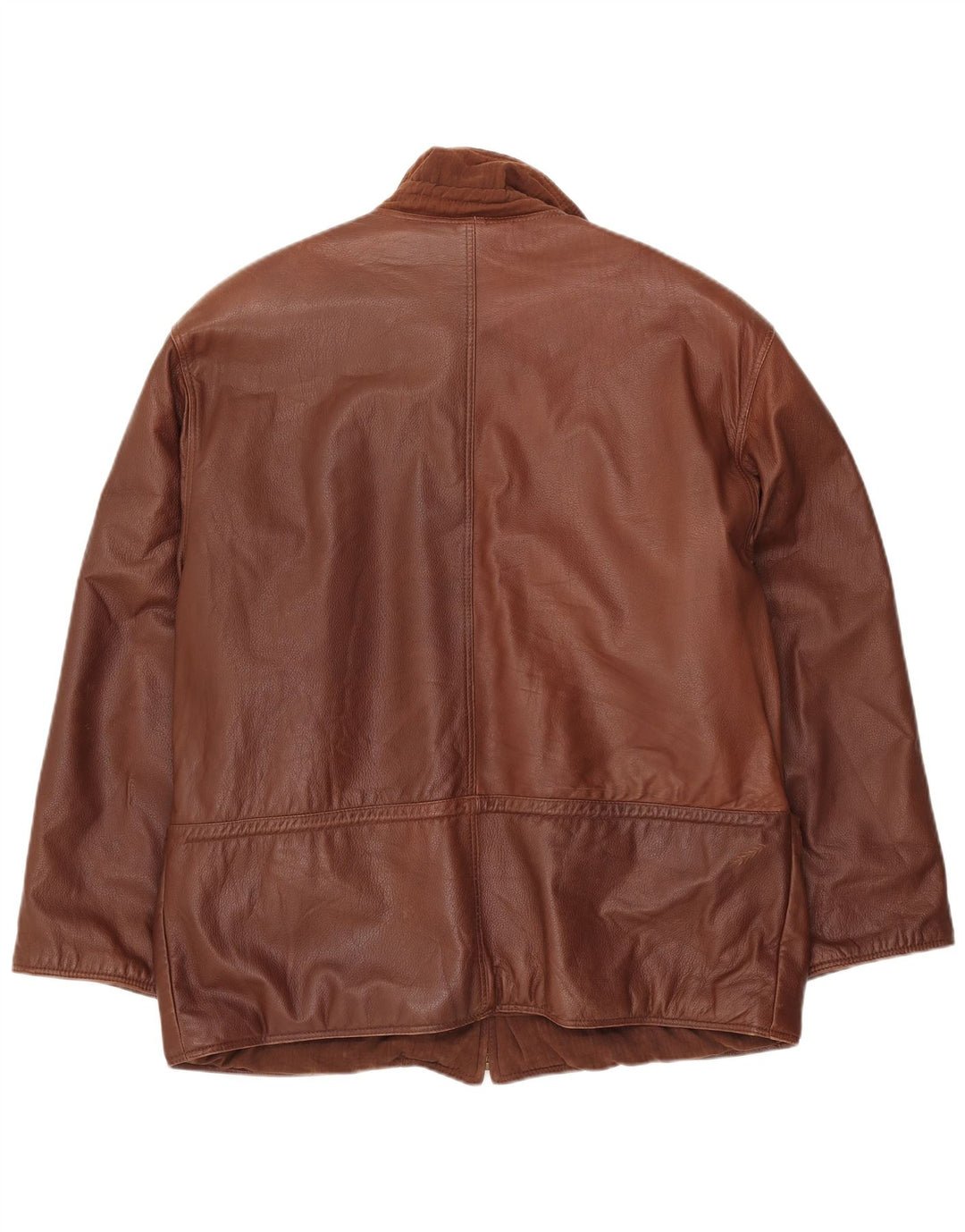 Jaqueta de couro masculina VINTAGE UK 42 XL couro marrom