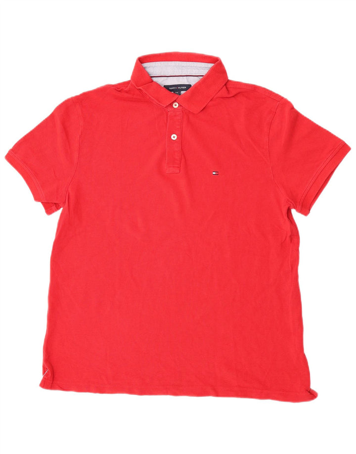 Camisa polo masculina Tommy Hilfiger grande vermelha