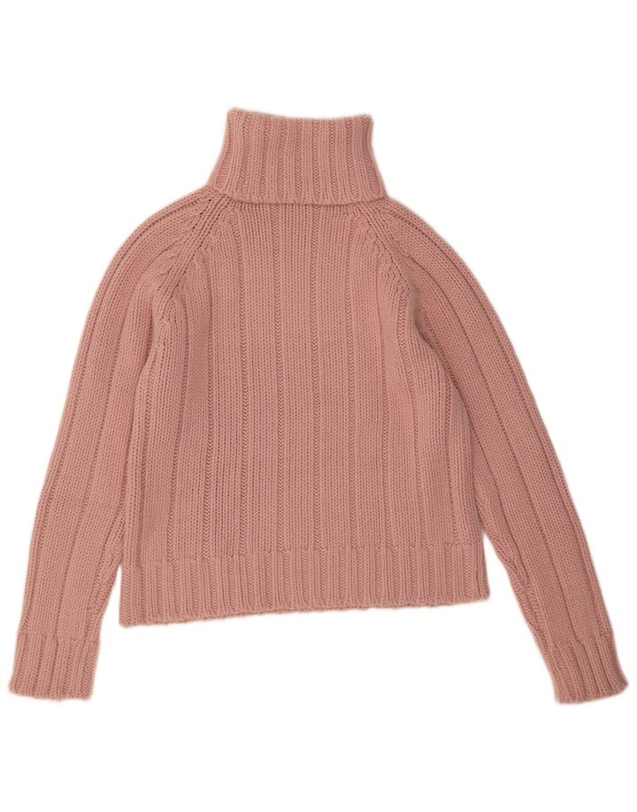 Zara Suéter feminino com gola redonda e gola redonda, Reino Unido 8 pequeno rosa