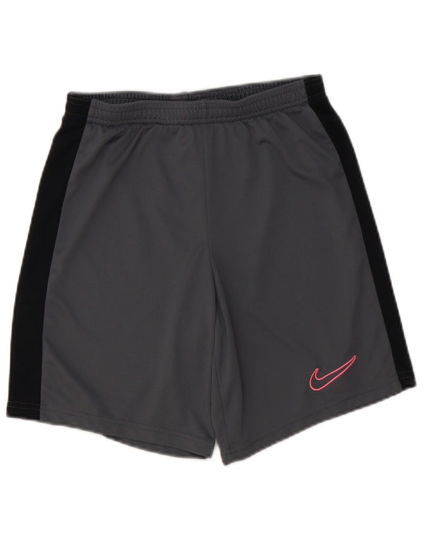 Shorts esportivos femininos Nike Dri Fit Slim Fit UK 10 Small Grey Colourblock