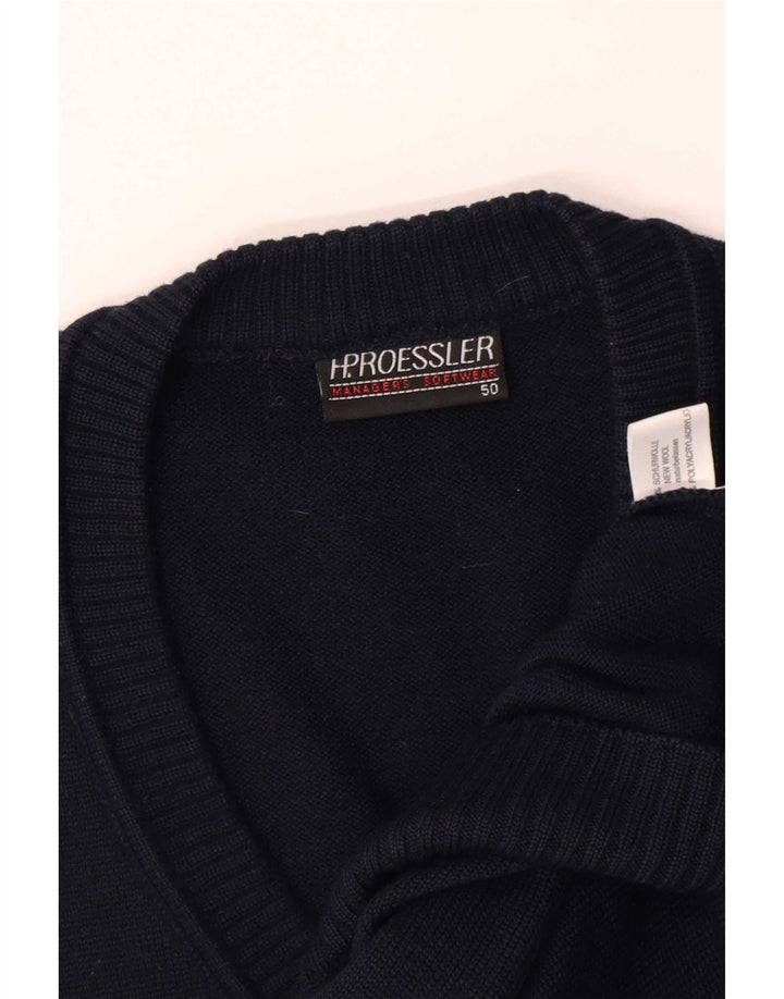 Colete masculino vintage regata IT 50 policloreto azul marinho médio