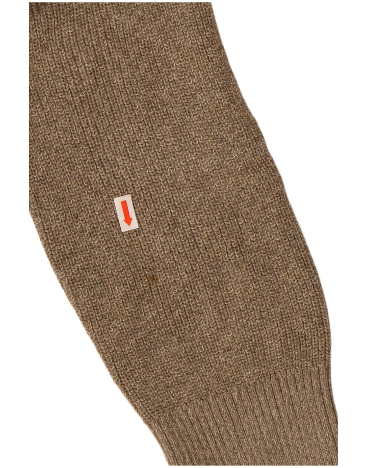 Suéter masculino Izod com zíper e gola em algodão verde grande