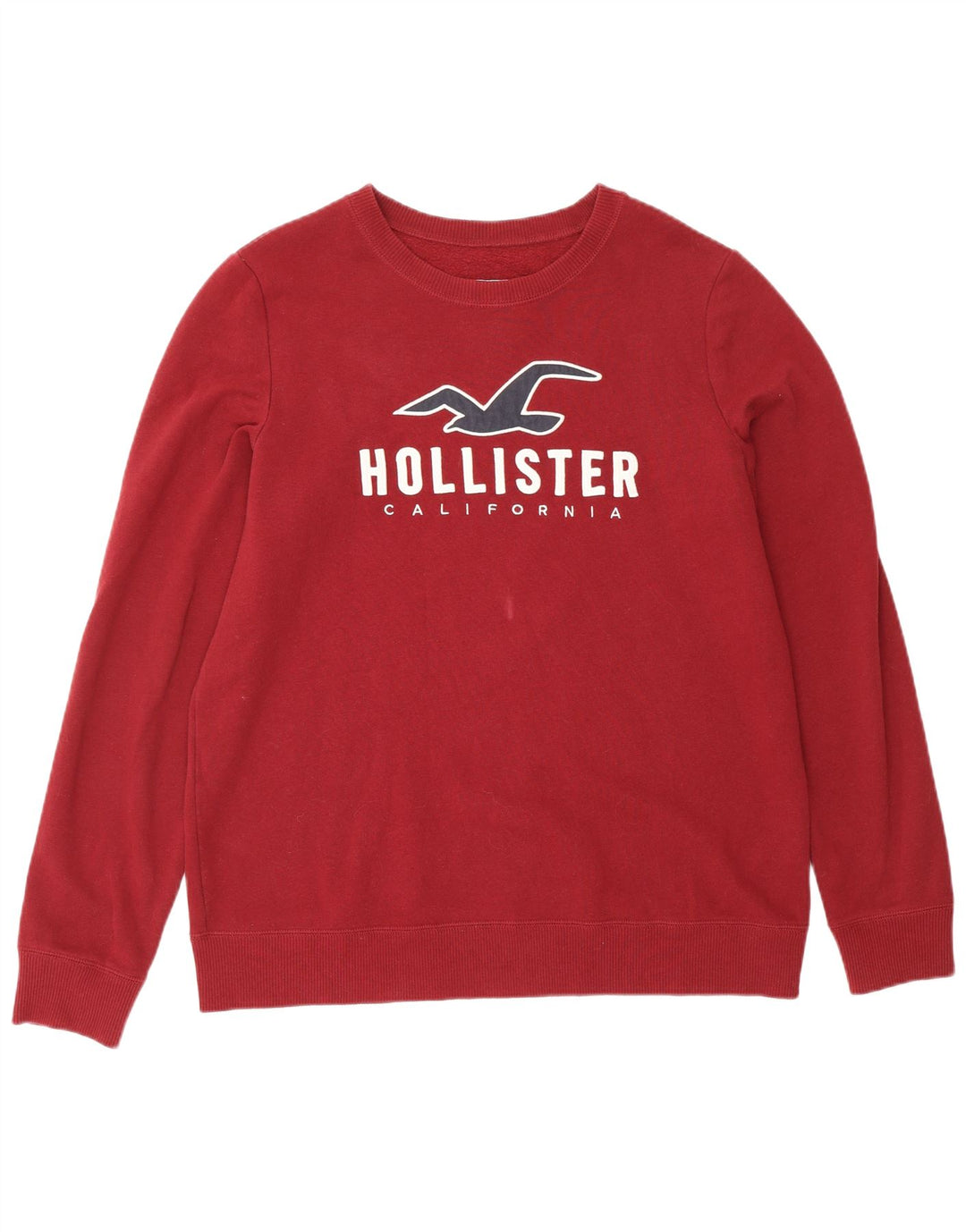 Suéter gráfico masculino HOLLISTER grande algodão Borgonha