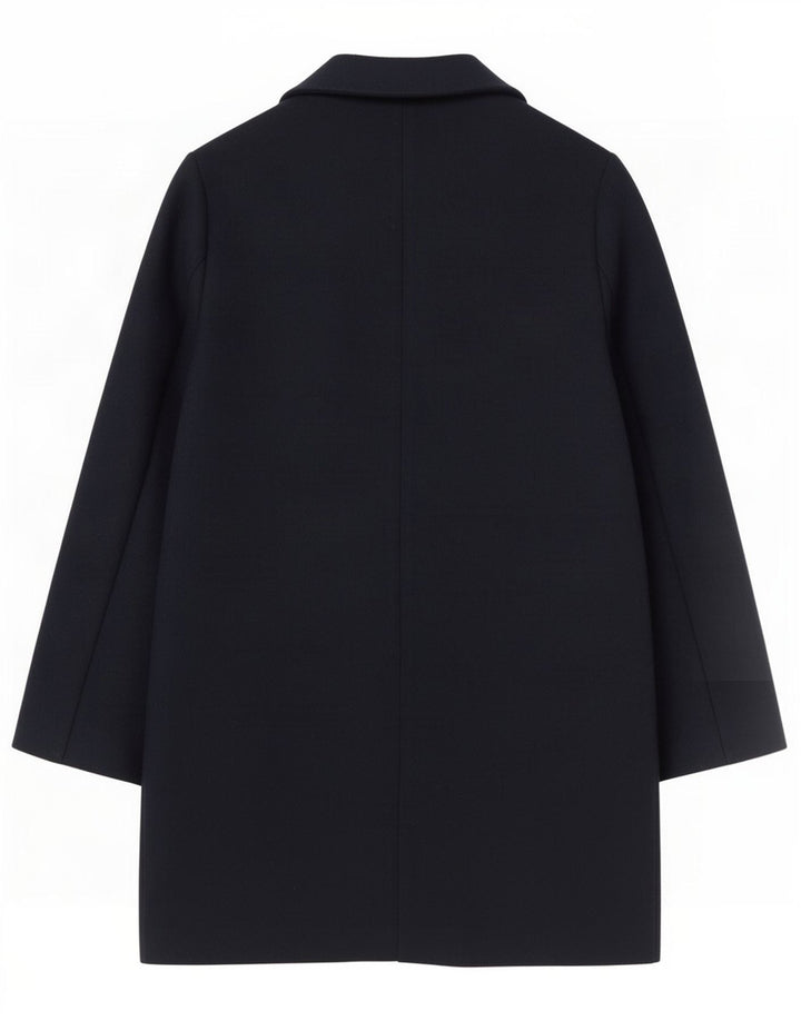 Sobretudo feminino Marks & Spencer grande tamanho UK 10 pequeno poliéster azul marinho