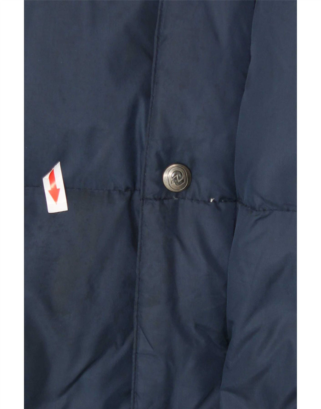 Jaqueta masculina acolchoada com capuz e ajuste solto Invicta Reino Unido 38 azul marinho médio
