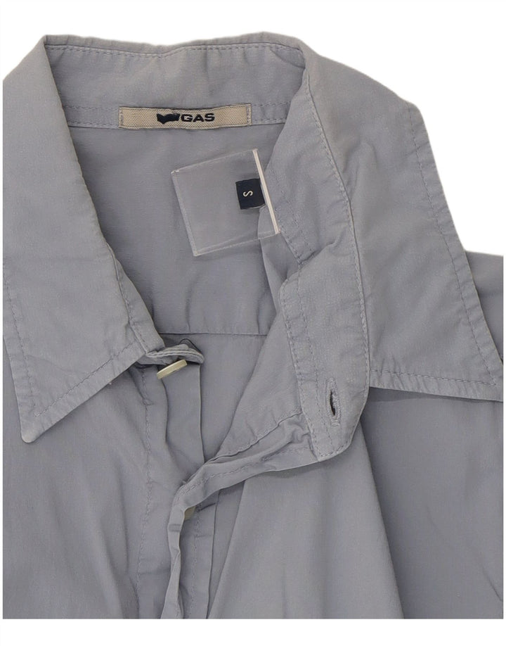 Camisa masculina GAS pequena algodão cinza