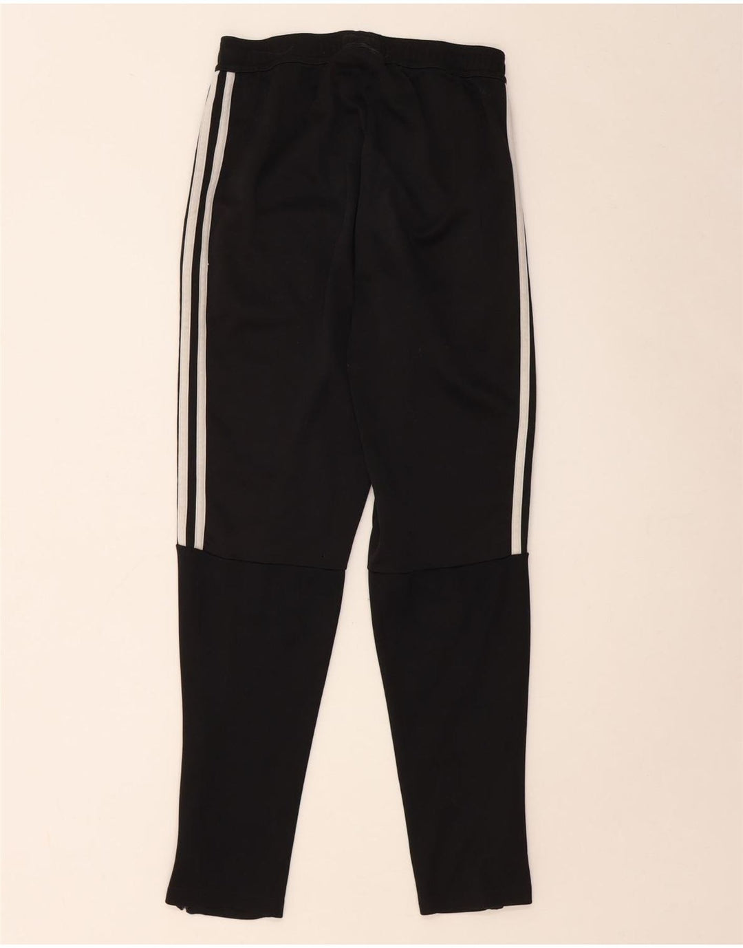 Calça de treino feminina Adidas UK 10 pequena poliéster preto