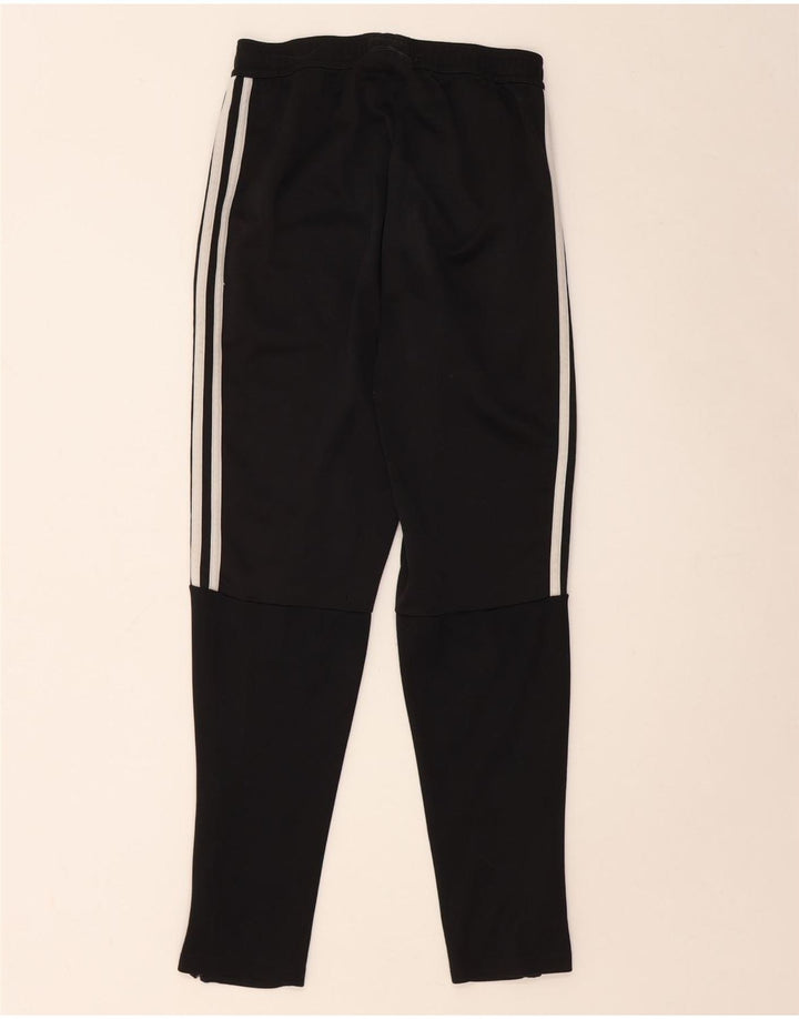 Calça de treino feminina Adidas UK 10 pequena poliéster preto