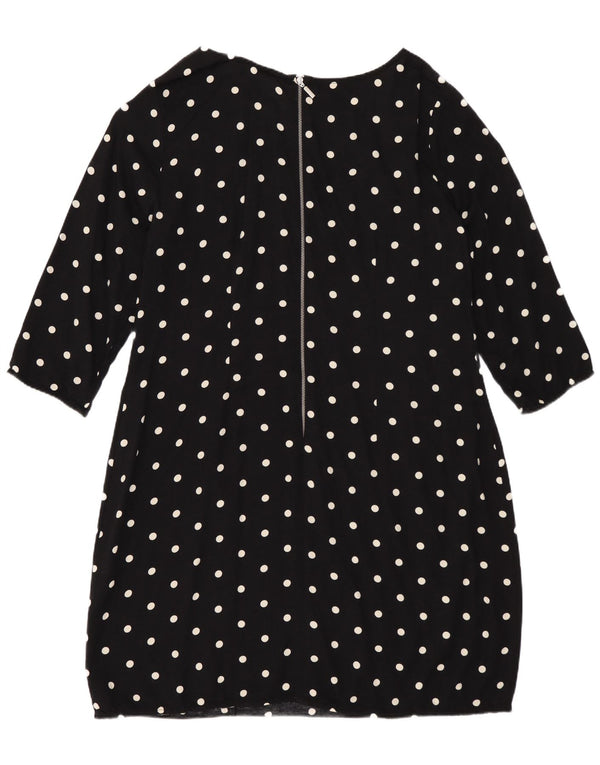 Marks & Spencer vestido feminino manga 3/4 Reino Unido 16 grande preto manchado