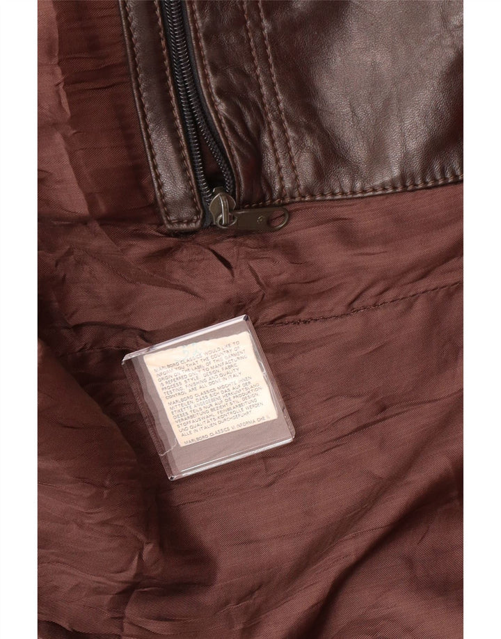 Jaqueta de couro masculina VINTAGE UK 38 marrom médio