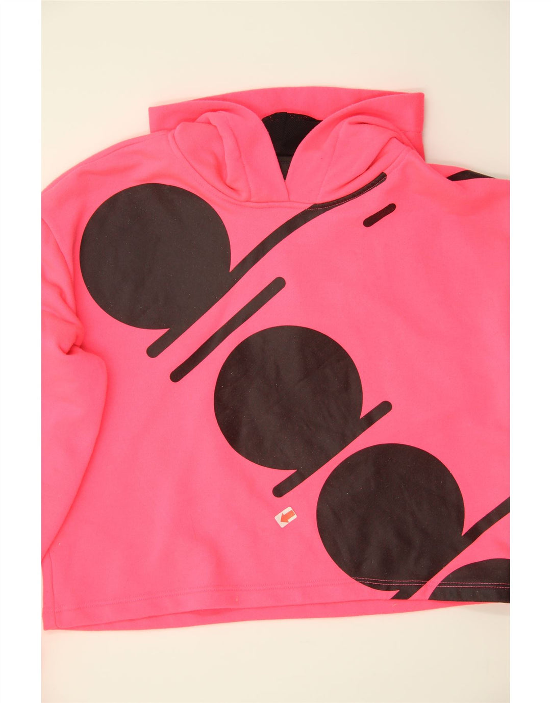 DIADORA Girls Graphic Hoodie Jumper 13-14 Years Pink Vintage Diadora and Second-Hand Diadora from Messina Hembry 