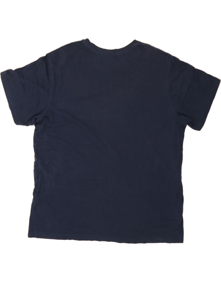 EDDIE BAUER Mens T-Shirt Top 2XL Navy Blue Cotton Vintage Eddie Bauer and Second-Hand Eddie Bauer from Messina Hembry 
