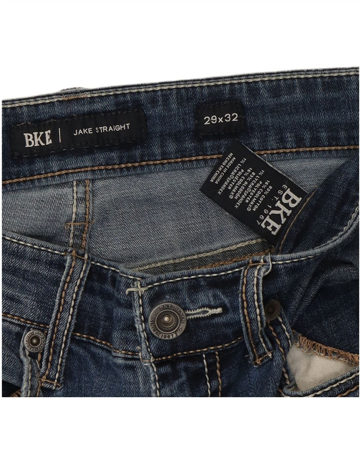BKE feminino Jake Straight Jeans W29 L33 azul algodão