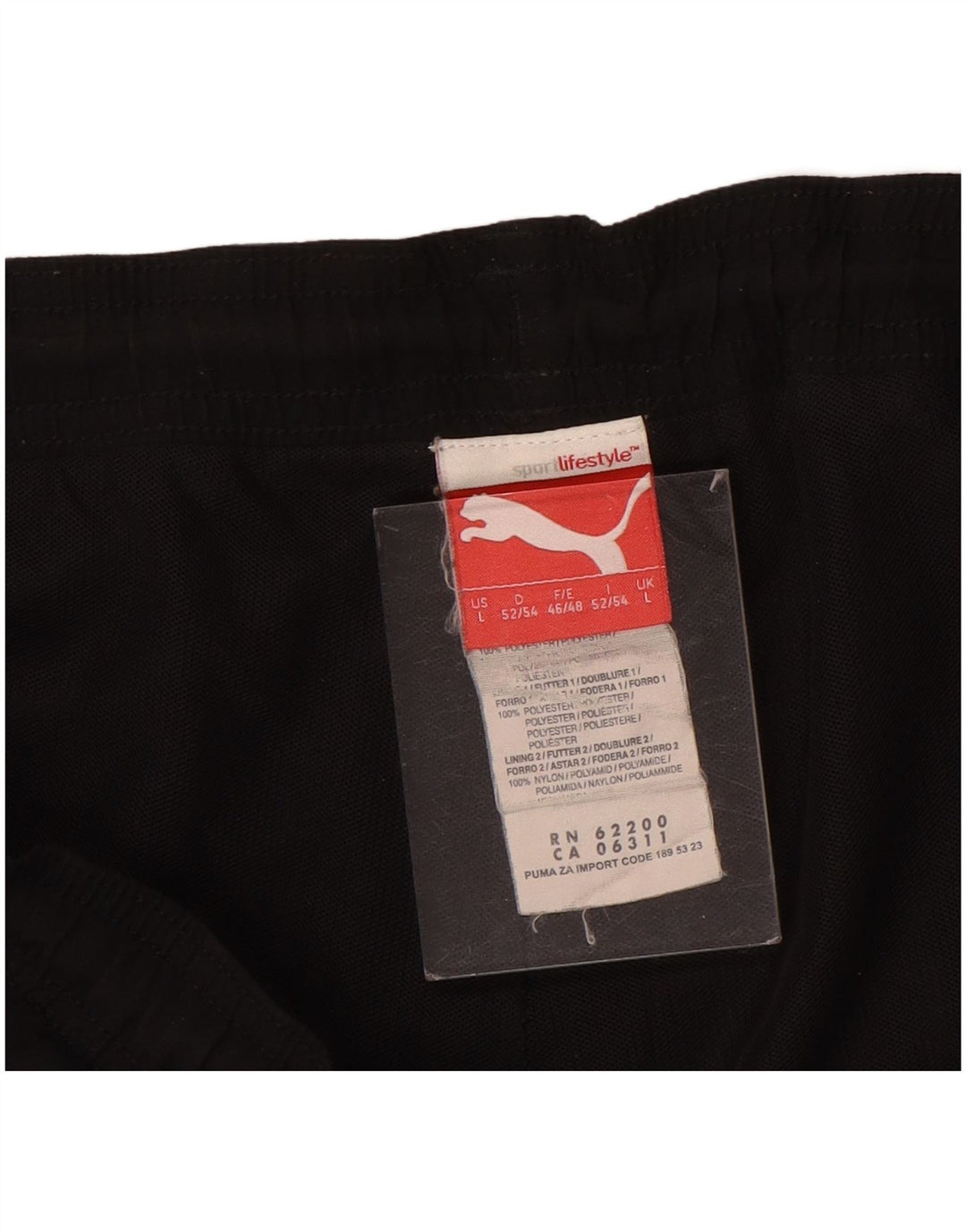 Calça de treino masculina PUMA joggers grande poliéster preto