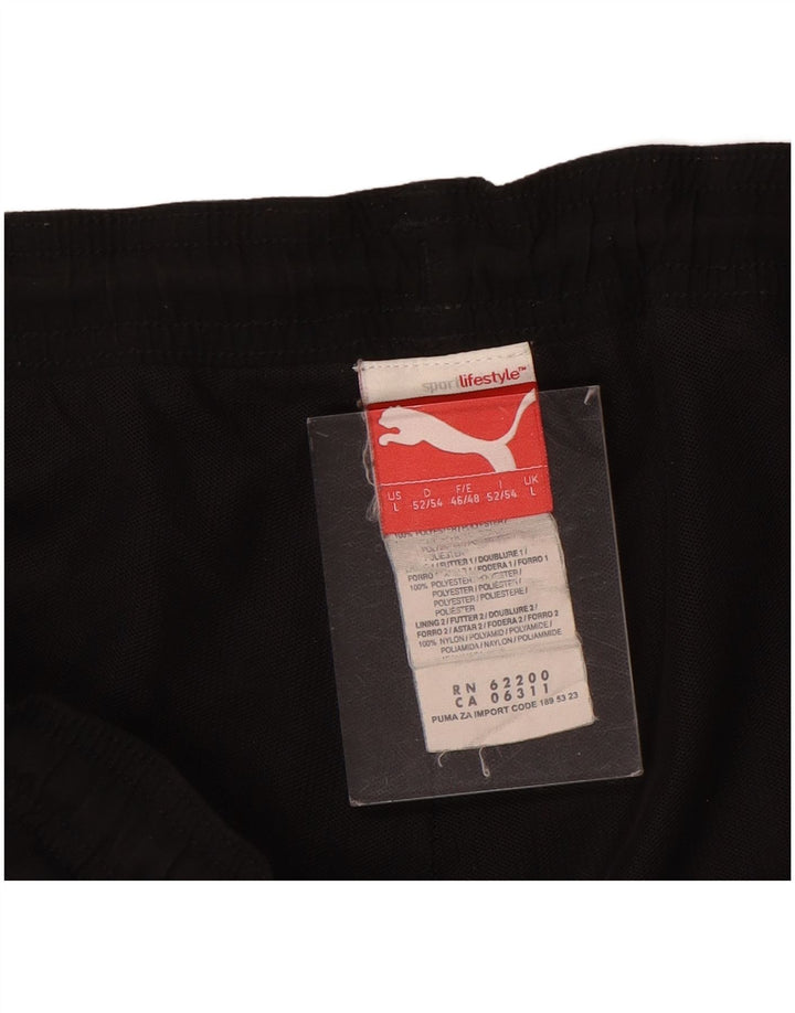 Calça de treino masculina PUMA joggers grande poliéster preto