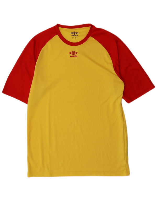 Camiseta masculina Umbro Top XL amarelo colorblock poliéster