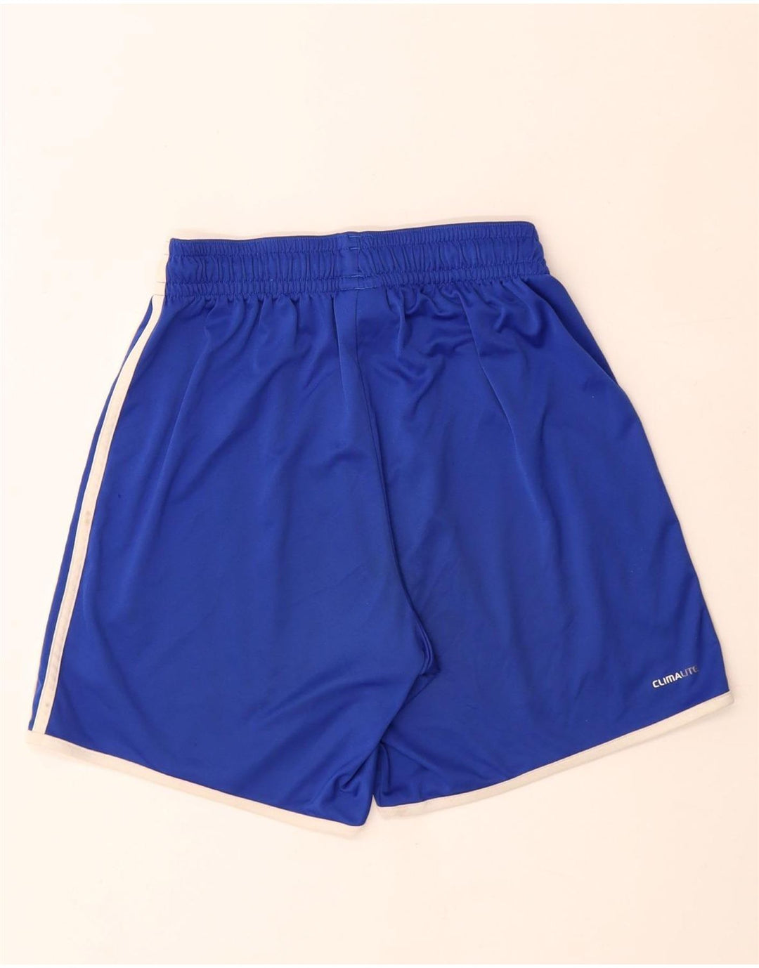 Shorts esportivos Adidas Climalite para meninos 9-10 anos pequeno azul poliéster