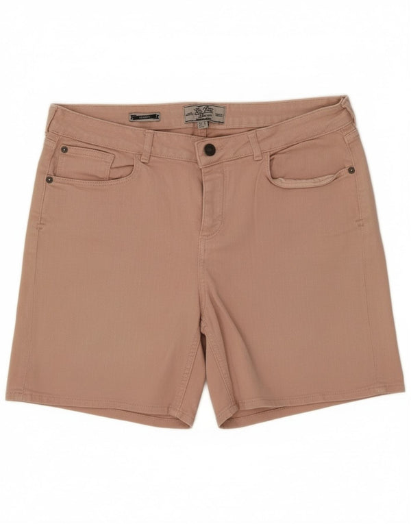 Shorts jeans feminino Fat Face UK 10 pequeno W27 algodão rosa