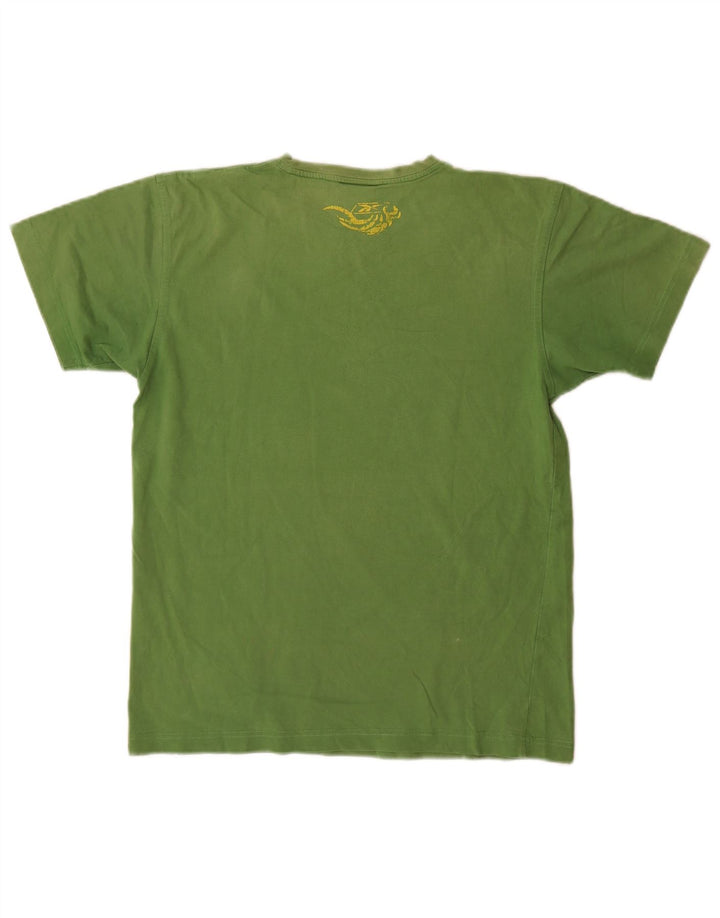 Camiseta gráfica masculina Reebok Top pequeno algodão verde