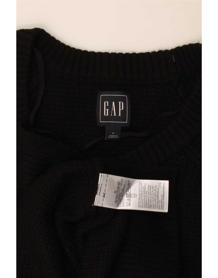 Suéter feminino Gap com gola redonda Reino Unido 12 médio preto nylon