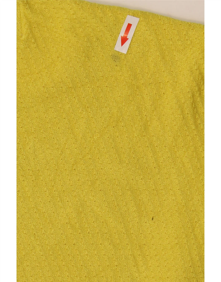 Suéter feminino Zara com gola redonda, Reino Unido 12 Médio Amarelo