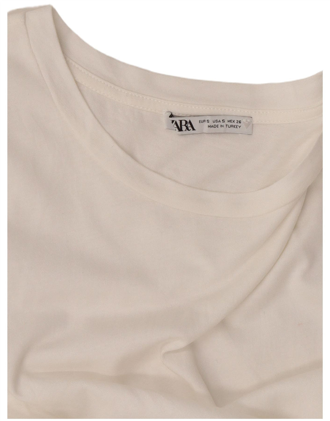 Blusa feminina Zara Top UK 10 pequena branca