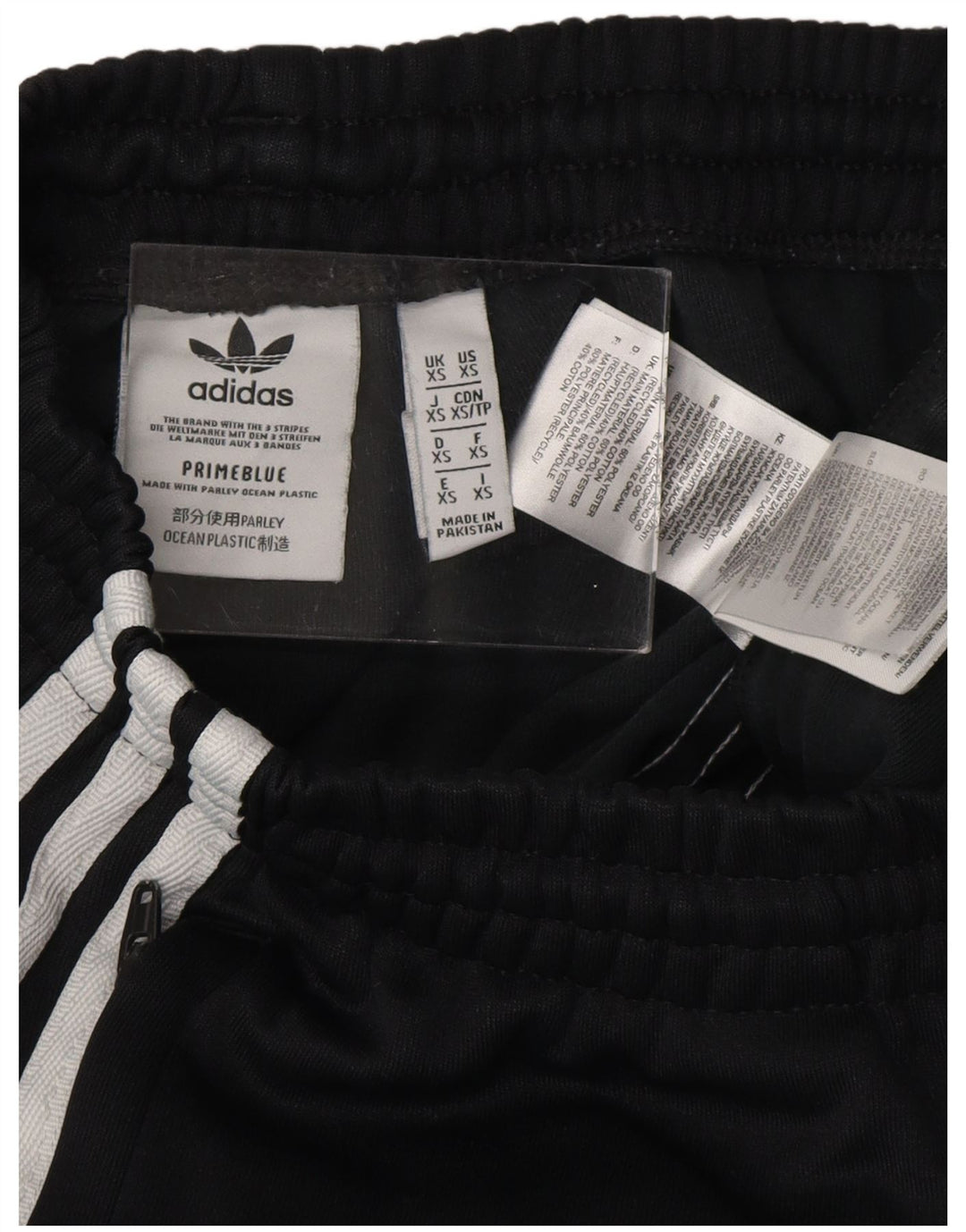 ADIDAS Calças de treino femininas Joggers UK 4 XS Preto Poliéster