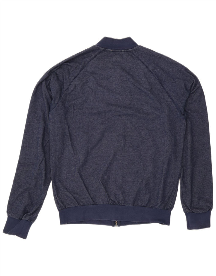 Adidas Mens Tracksuit Top Jacket Médio Azul Marinho Algodão