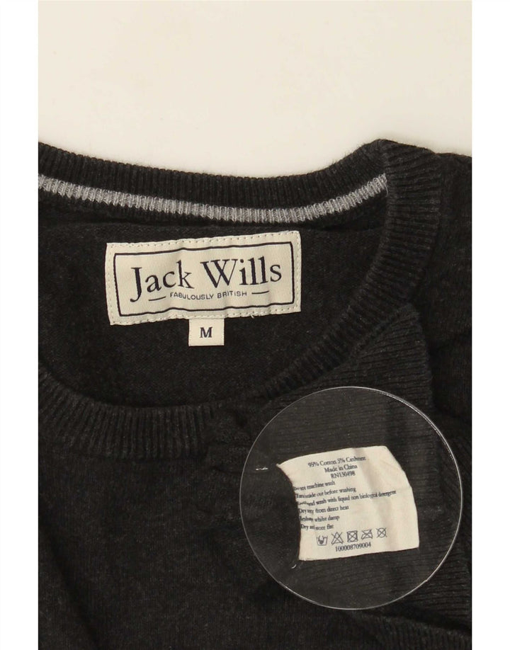 Suéter masculino Jack Wills com gola redonda e algodão cinza médio