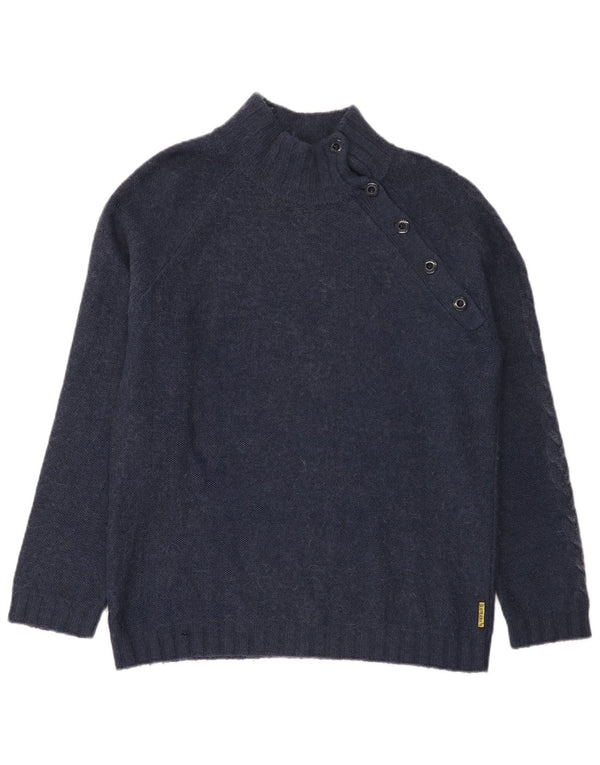 Suéter masculino Armani Jeans com gola com botão 2XL azul marinho