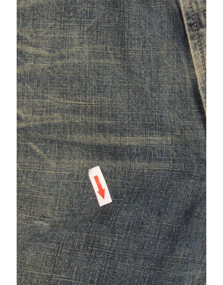 Hugo Boss Mens Straight Jeans W34 L32 Azul Algodão