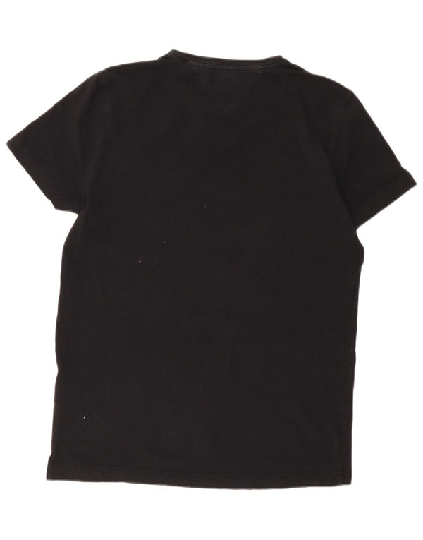 Tommy Hilfiger Camiseta masculina grande de algodão preto
