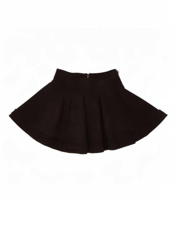 Patrizia Pepe Meninas Mini Saia Plissada 9-10 Anos XL 25 Poliéster Preto