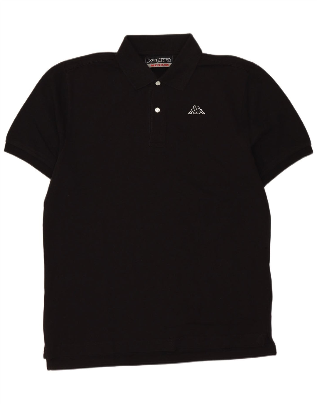 Camisa polo masculina Kappa de algodão preto médio