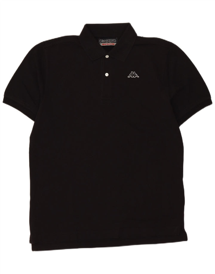 Camisa polo masculina Kappa de algodão preto médio