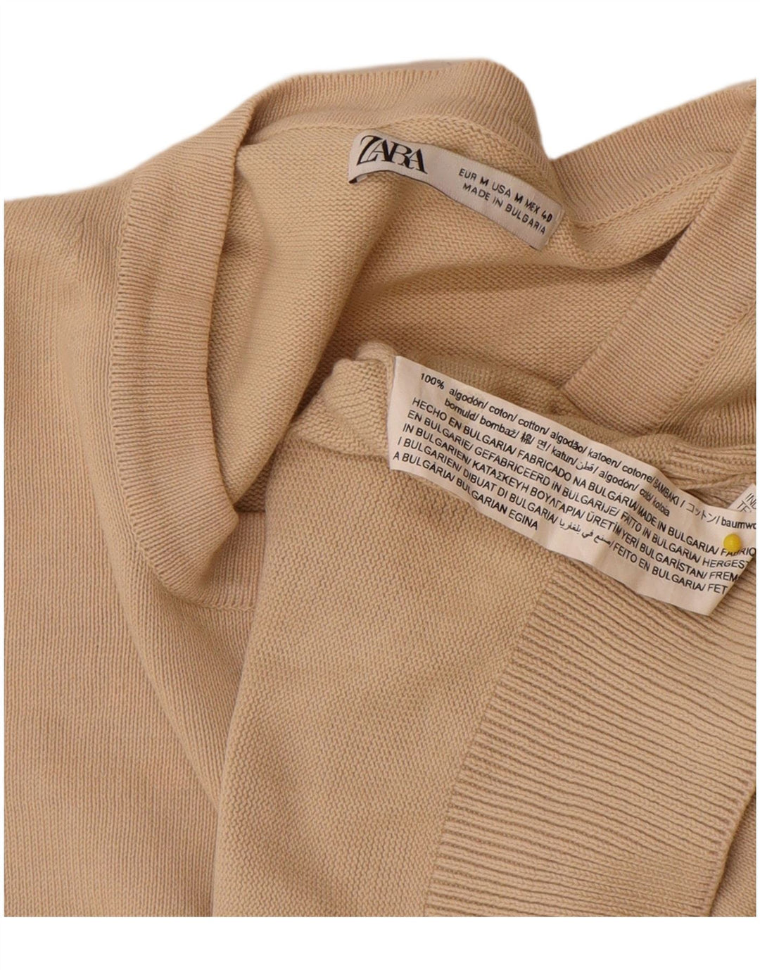 Zara Mens Colete Regata Médio Algodão Bege