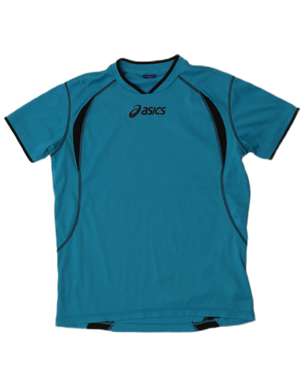 Camiseta Asics Masculina Graphic Top Médio Azul Colourblock Poliéster
