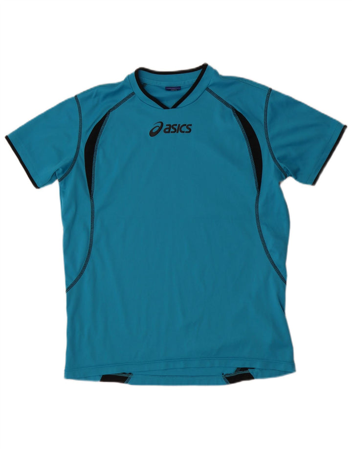 Camiseta Asics Masculina Graphic Top Médio Azul Colourblock Poliéster