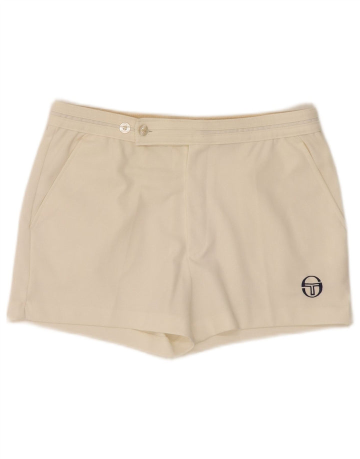 Sergio Tacchini Mens Chino Shorts IT 48 Médio W30 Poliéster Branco