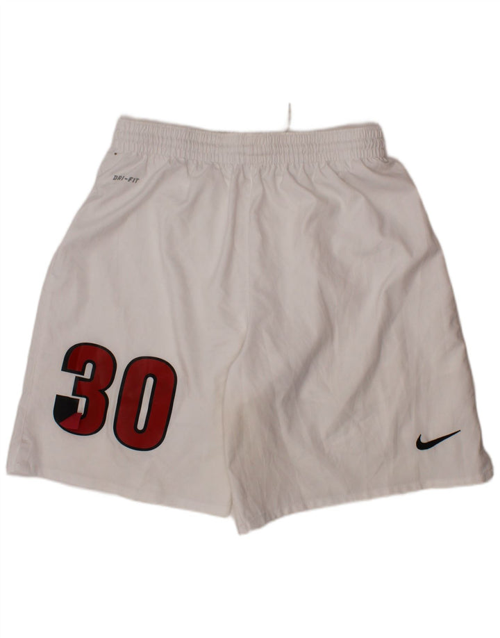 NIKE Boys Dri Fit Graphic Sport Shorts 12-13 anos grande poliéster branco