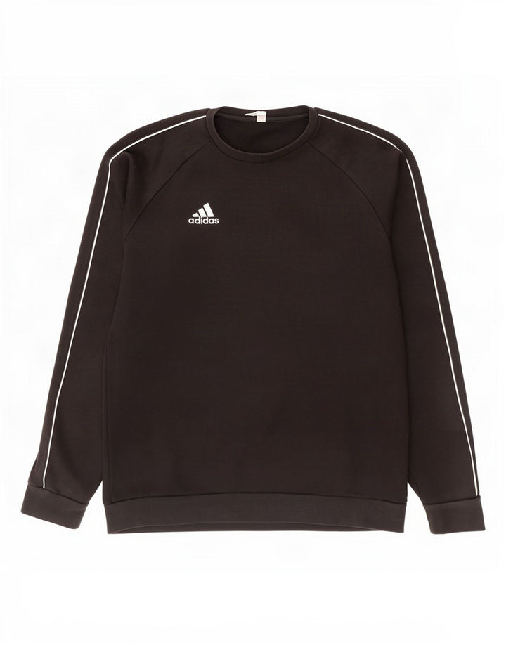 Adidas Mens Moletom Jumper Médio Algodão Preto