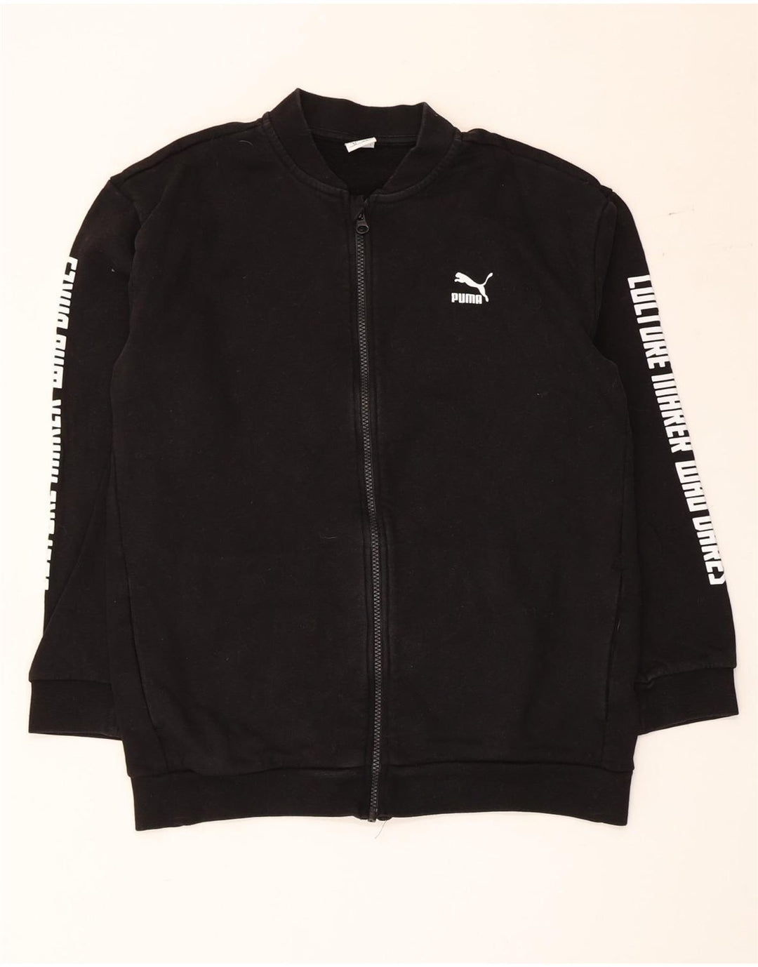 Jaqueta Puma Boys Graphic Tracksuit Top 13-14 Anos Algodão Preto