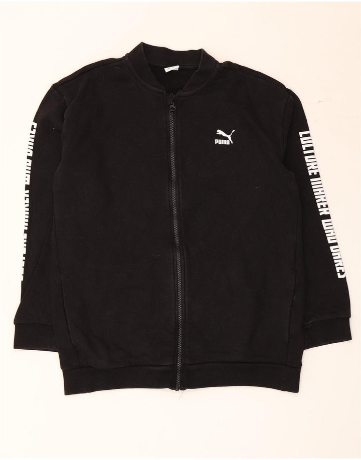 Jaqueta Puma Boys Graphic Tracksuit Top 13-14 Anos Algodão Preto