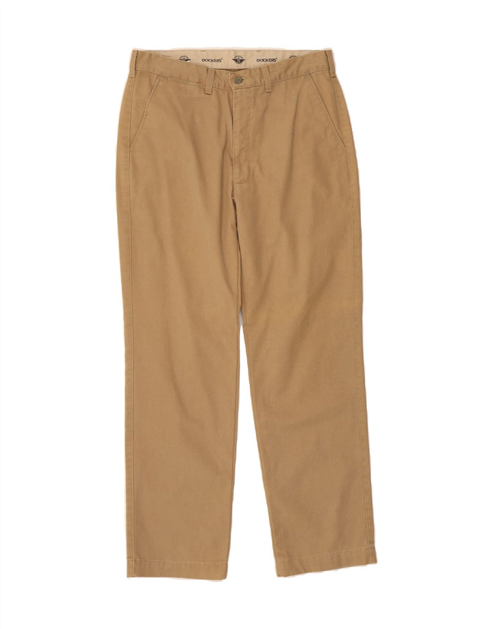 DOCKERS Mens Straight Chino Trousers W33 L30 Beige Vintage Dockers and Second-Hand Dockers from Messina Hembry 